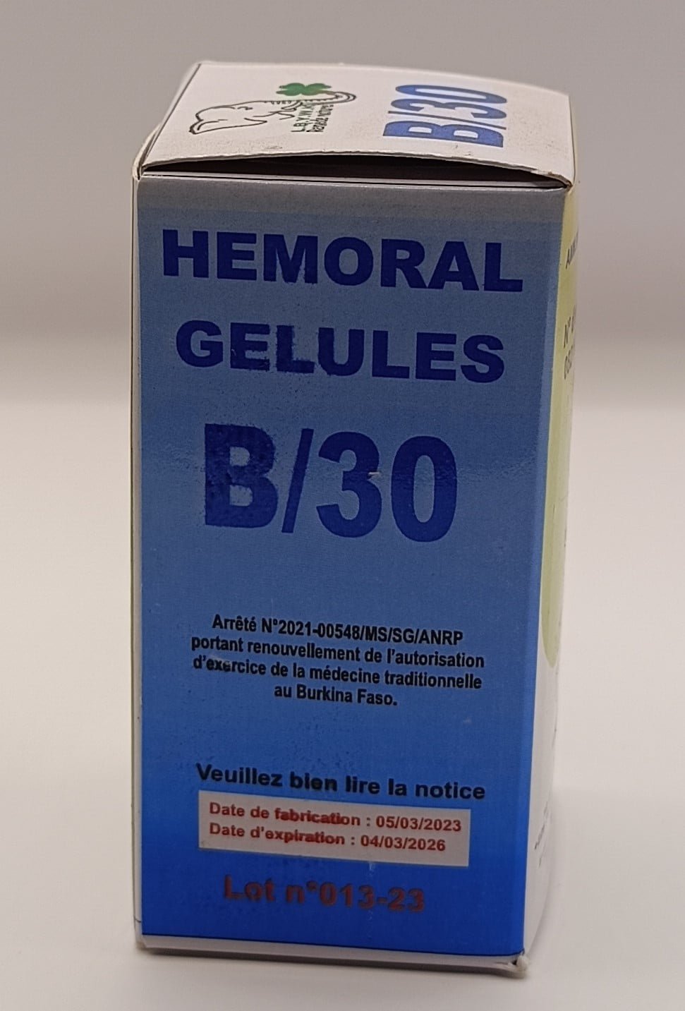 Hemoral gélule - pharmacopée