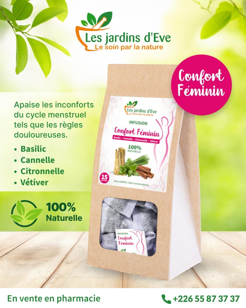 Infusion Confort Féminin -Les jardins