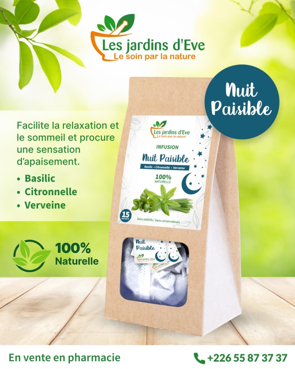 Infusion Nuit paisible -Les jardins
