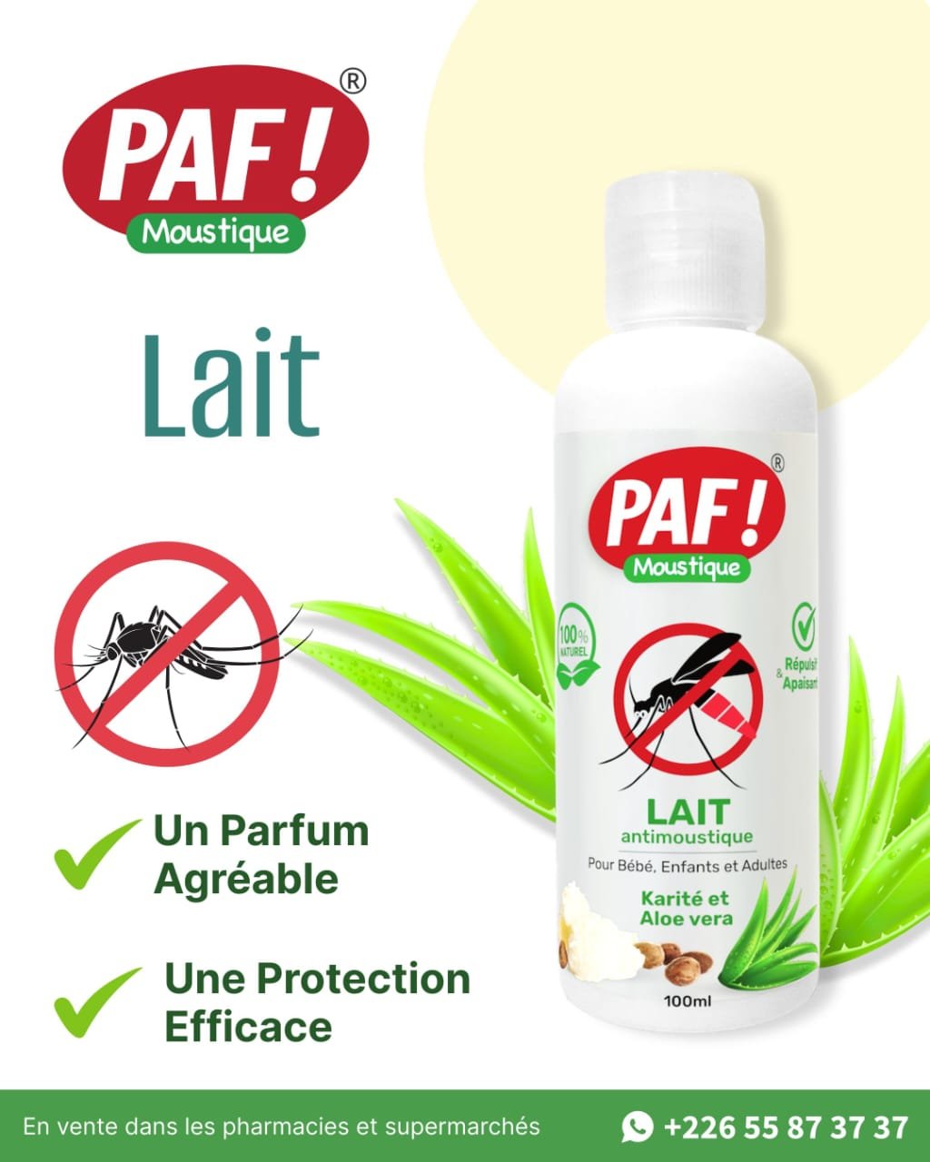 PAF Moustique Lait -Les jardins d'Eve